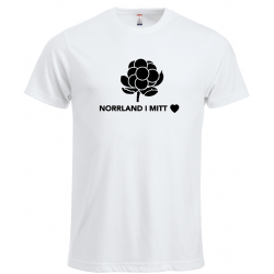 Vit T-shirt  Norrland i mitt hjärta